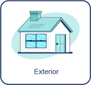 Exterior home icon representing exterior home improvement services by E-Leads