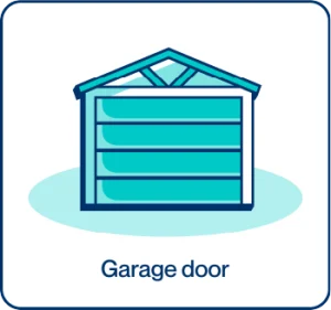 Garage door icon representing garage door repair and installation services by E-Leads