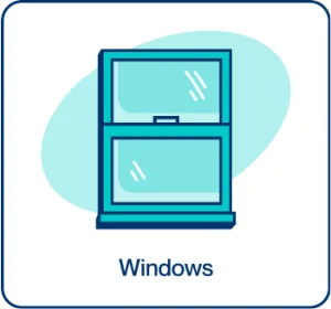Windows icon representing residential window installation and replacement services by E-Leads